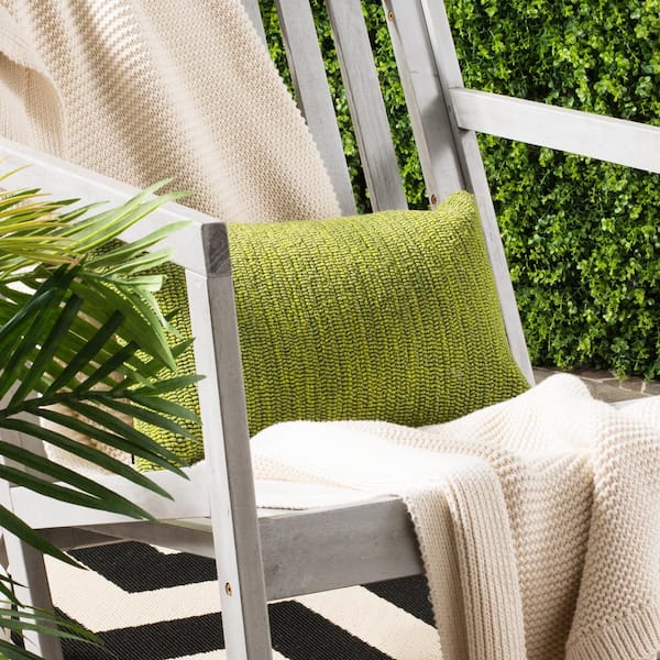 Safavieh Soleil Solid Lumbar Outdoor Throw Pillow (Pack of 2)