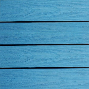 UltraShield Naturale 1 ft. x 1 ft. Quick Deck Outdoor Composite Deck Tile Sample in Caribbean Blue