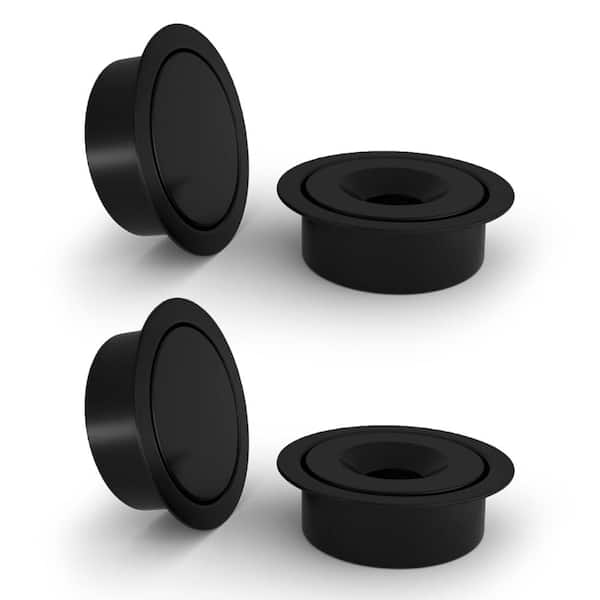 Mega Handles Concealed Magnetic Door Catch for Dummy Doors - 2 Pack Elegant Magnetic Closet Door Catch - Black