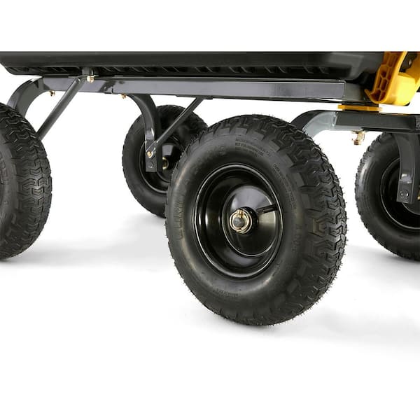 Gorilla Carts GOR6PS 1200-lb. Heavy-Duty Poly Garden Dump Cart with 13  Tires, 40 x 25 x 10 Bed 