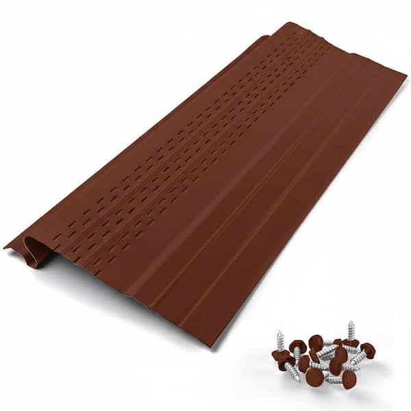 Pro [8.5 in. x 100 ft.] Gutter Guard for K-Style, Half Round and Box Gutters, Under Shingle, Aluminum Frame, Royal Brown