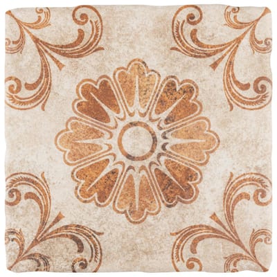 Costa Arena Decor Fleur 7-3/4 in. x 7-3/4 in. Ceramic Floor and Wall Tile (10.75 sq. ft./Case)