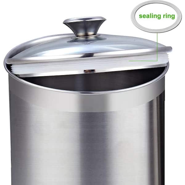 Lot De 5 Boîtes De Conservation Cake En Inox Avec Couvercles - Empilables, 4,9 Lbs