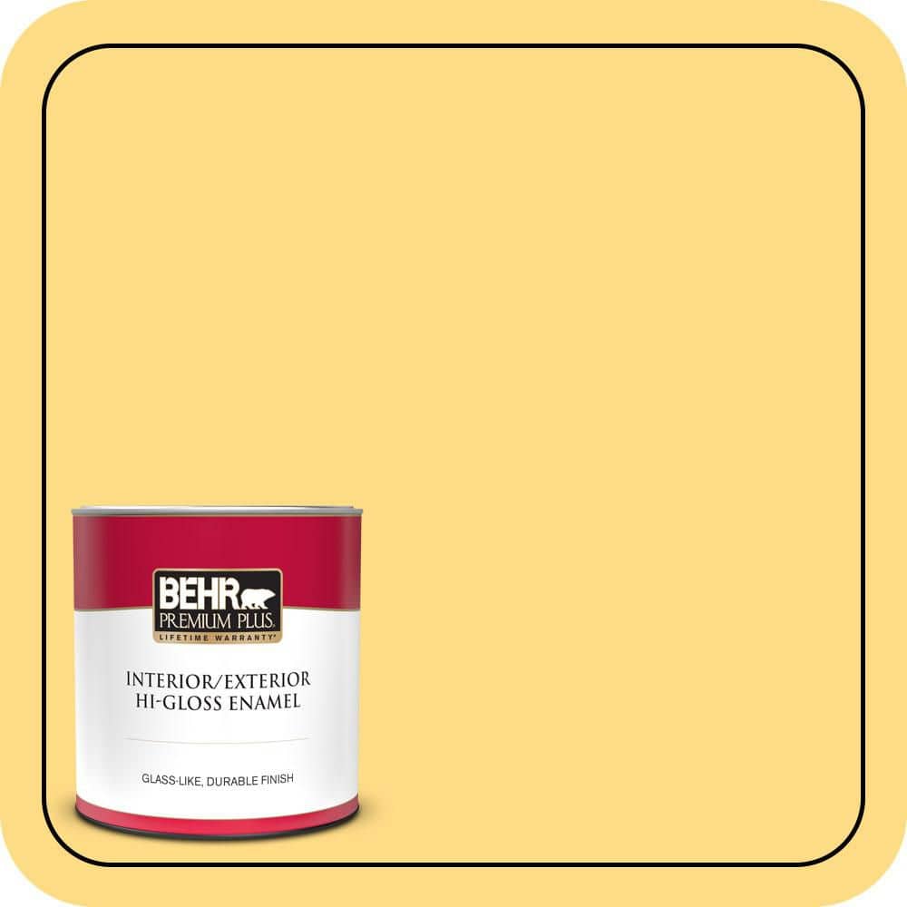 1 qt. #340B-5 Yellow Brick Road Hi-Gloss Enamel Interior/Exterior Paint & Primer price history on PriceWatchPro