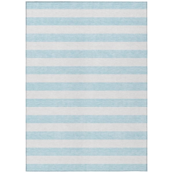 Chantille ACN528 Sky 8 ft. x 10 ft. Machine Washable Indoor/Outdoor Geometric Area Rug