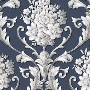 Floral Damask Roll Wallpaper (Covers 56 sq. ft.)