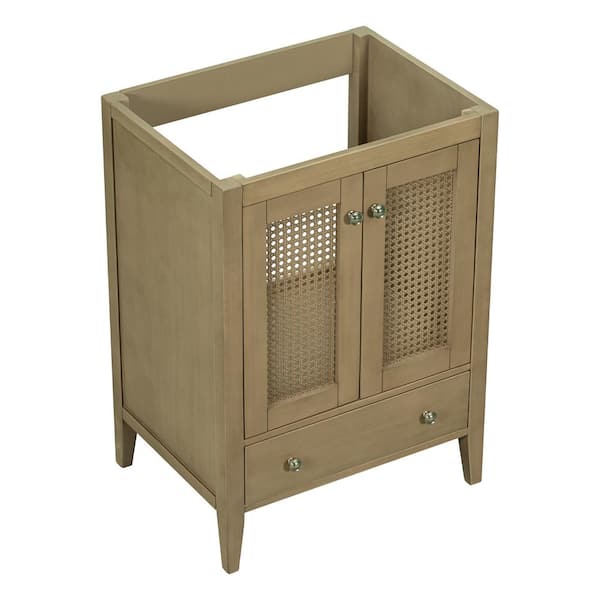 Dimakai 23.60 in. W x 17.70 in. D x 33.03 in. H Bath Vanity Cabinet without Top in Natural Unassembled