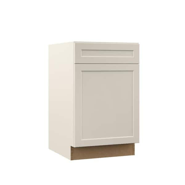 Hampton Bay Designer Series Melvern 21 in. W x 24 in. D x 34.5 in. H Assembled Shaker Base Kitchen Cabinet in Cloud