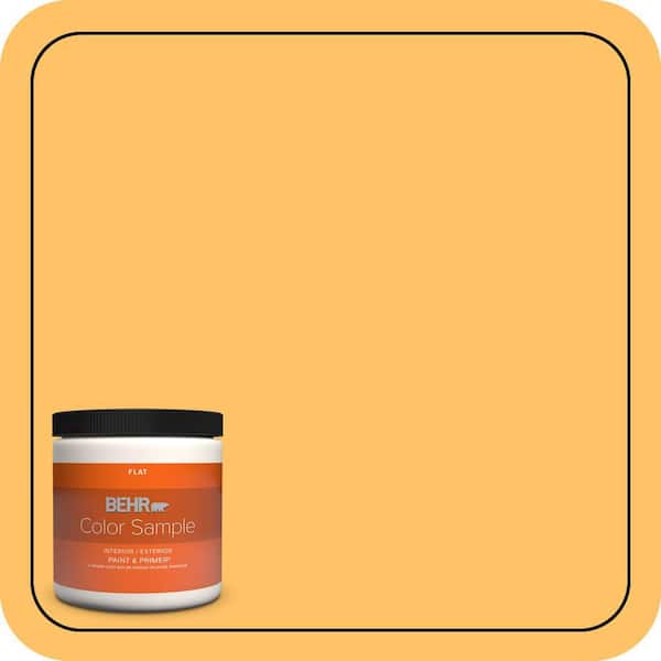 BEHR PREMIUM PLUS 8 oz. #PPU6-06 Honey Locust Flat Interior/Exterior Paint & Primer Color Sample