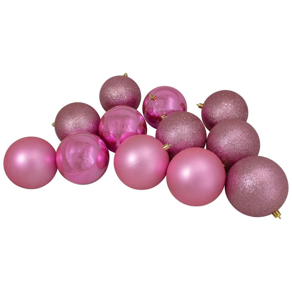 Package of 12 Clear Plastic Ornament Balls - 100mm
