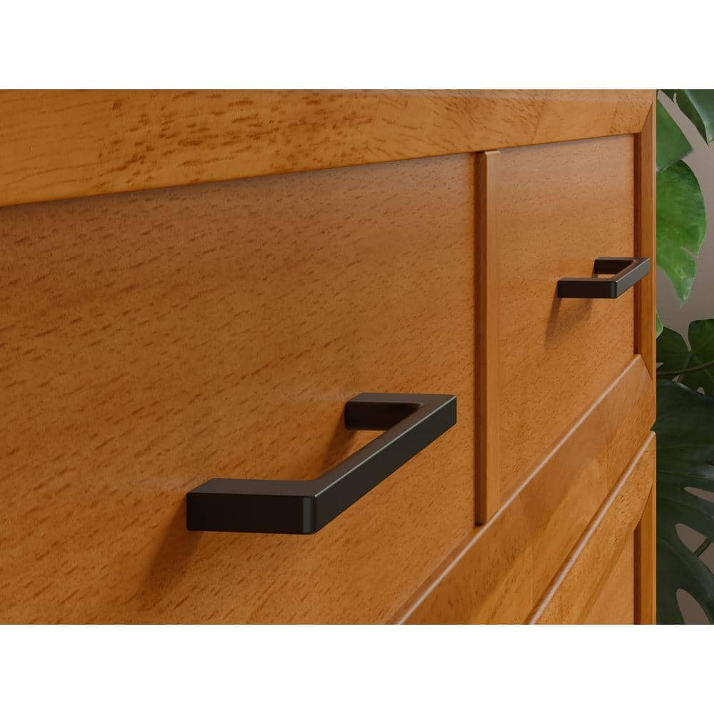 Light Toffee Full Wood Murphy Bed Chest with Mattress and USB Charger