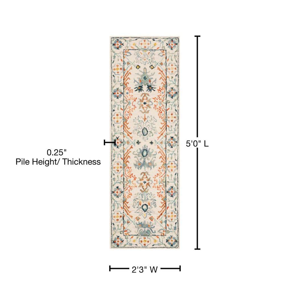Handmade Rustic-Chic Blue Wool Accent Rug
