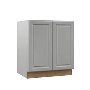 Designer Series Elgin Assembled 30x34.5x23.75 in. Full Height Door Base Kitchen Cabinet in Heron Gray