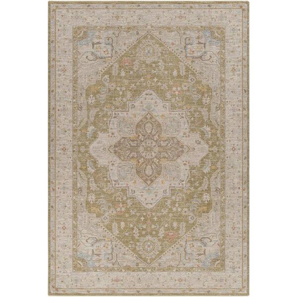 Livabliss Avant Garde 9 ft. x 12 ft. Taupe Border Indoor Area Rug