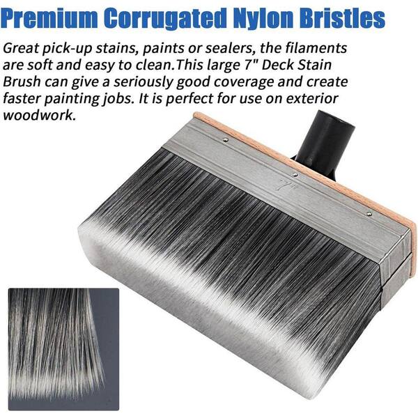 Magimate 7-Inch Wide Deck Stain Applicator Brush - Extra Large Paint Brush For Wood Decks, Fences & Outdoor Surfaces