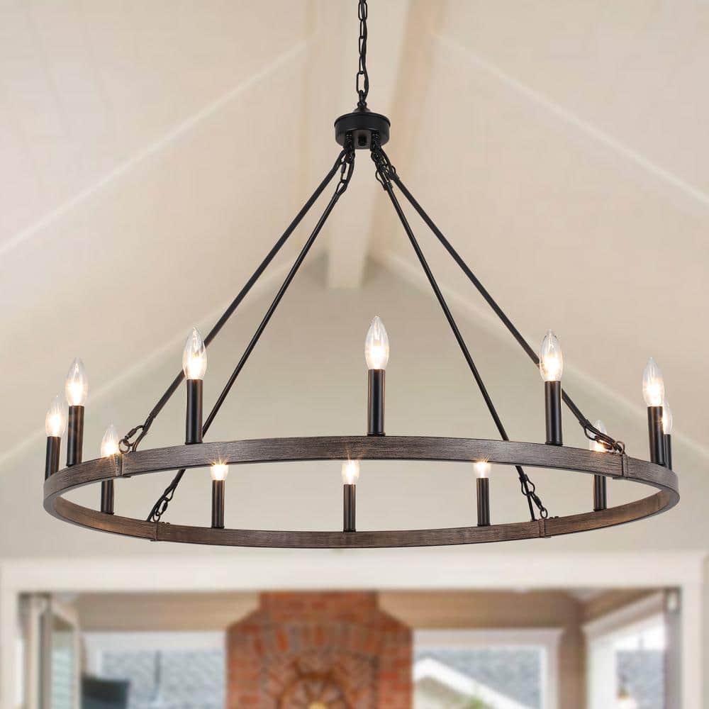Modern LED Pendant Light, 24-Inch Round Hanging Chandelier with Adjustable Height, Imitation Marble Finish Resin Ring Ceiling Light for Dining Room, Kitchen Island, Living Room