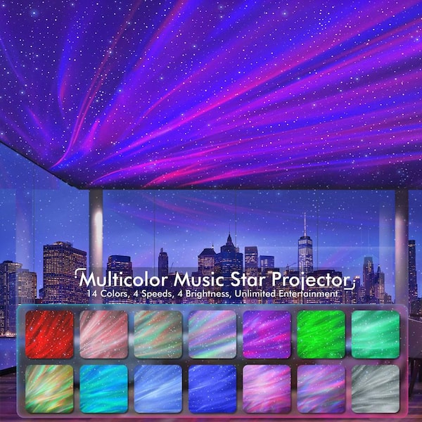 Galaxy Projector, Star Projector 3 in 1 Night Light Projector w/LED Cloud  with B