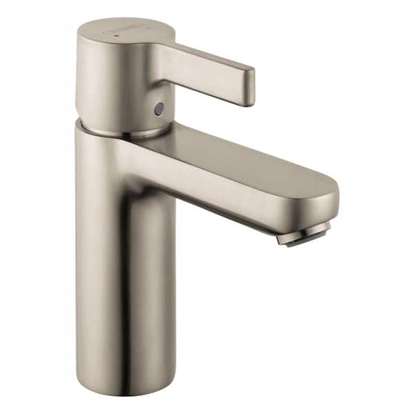 Hansgrohe Metris S Single Hole 1-Handle Mid-Arc Bathroom Faucet in Brushed Nickel