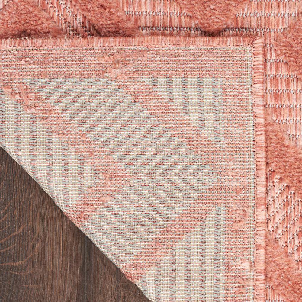Coral Diamond Delight 6' x 9' Flatwoven Synthetic Area Rug