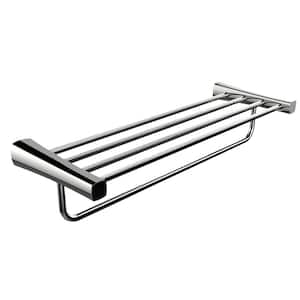 23.9 in. Wall Mounted Towel Bar in Chrome