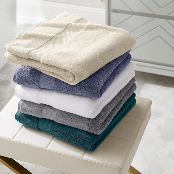 Luxury 100% Cotton Bath Towels - 6 Piece Set, Extra Soft & Fluffy, Hotel  Bath Towel Set - 2 Bathroom Towels, 2 Hand Towels & 2 Washcloths - Gray