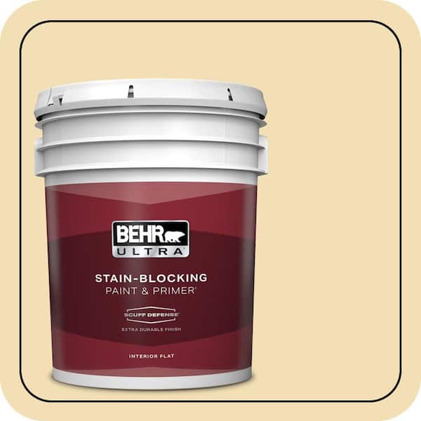 BEHR ULTRA 5 gal. #PPU6-12 Calla Extra-Durable Flat Interior Paint & Primer