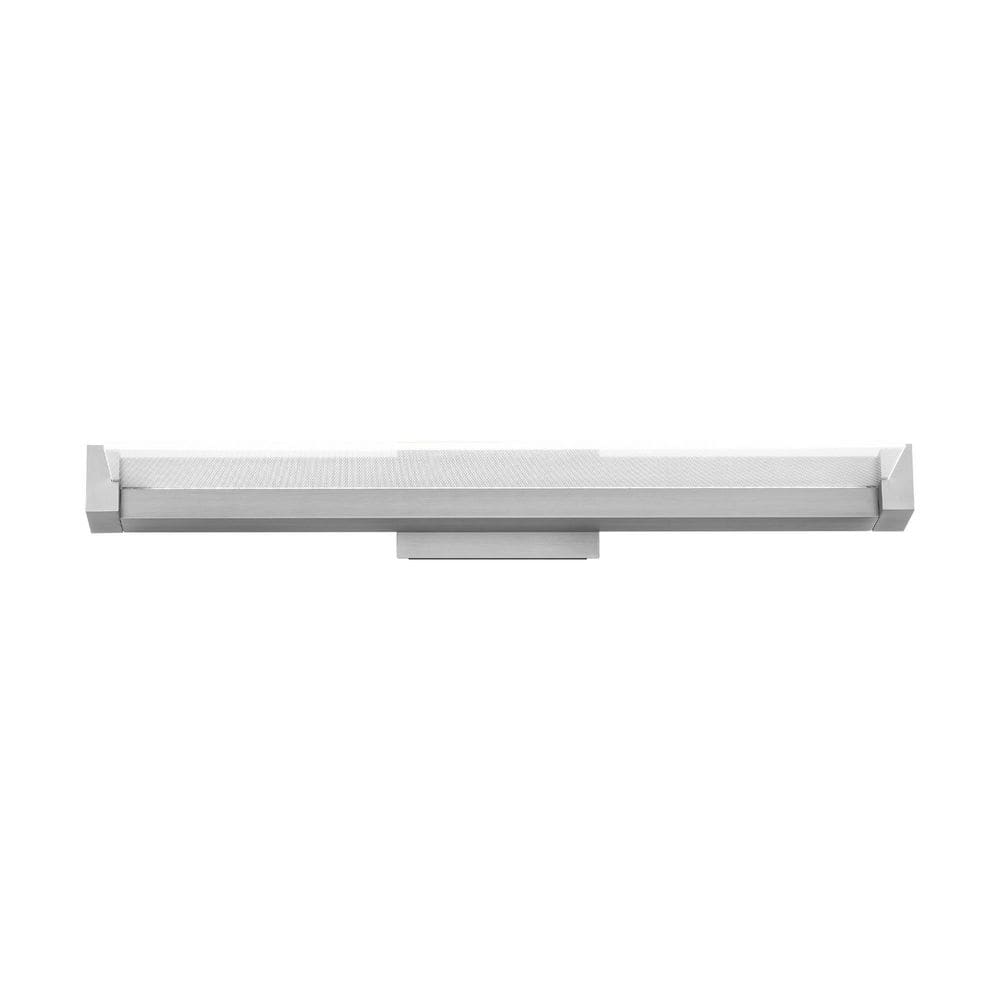 Spectre Brushed Nickel Slim LED Bath Bar with Frosted Acrylic Shade