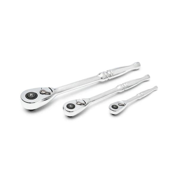 Photo 1 of 144-Tooth Ratchet Set with EVA Tray (3-Piece)