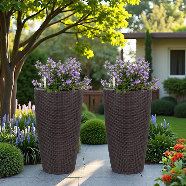 decoris planter fibreclay Tahiti Fiber Clay Planter, Hand-painted in Weathered Black main image 1
