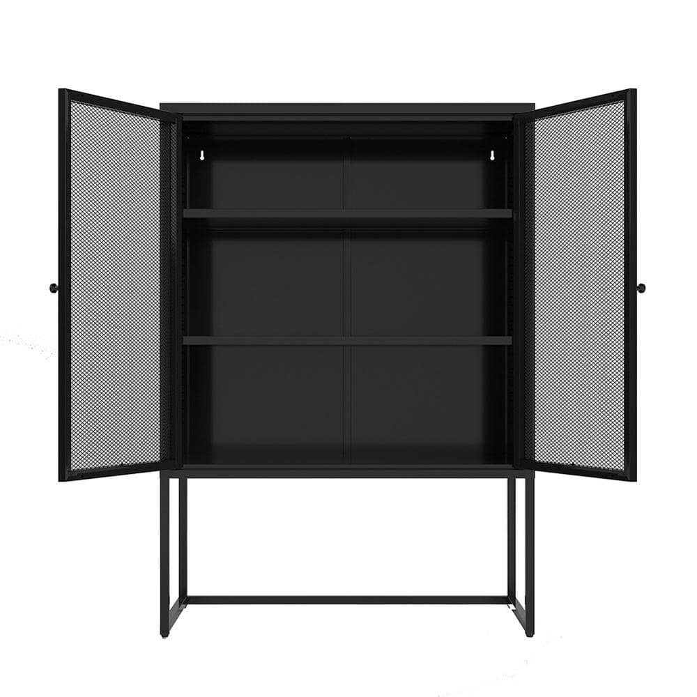 31.5 in. W x 15.7 in. D x 47.2 in. H Bathroom Black Linen Cabinet