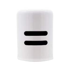 1-5/8 in. x 2-1/4 in. Solid Brass Air Gap Cap Only, Non-Skirted, Powder Coat White