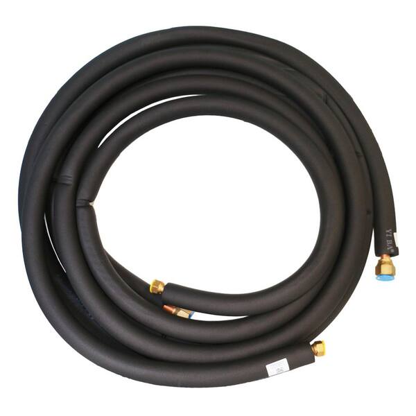1/4 x 1/2 x 25ft 1/2" Insulated 100% Copper Ductless mini split Line set+wire 