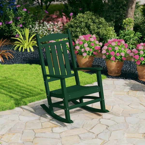 WESTIN OUTDOOR Kenly Dark Green Classic Plastic Outdoor Rocking