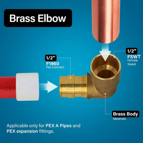 The Plumber's Choice 1/2 in. x 3/4 in. Pex A x Female Sweat