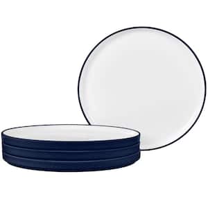 Colortex Stone Navy 9.75 in. Porcelain Dinner Plates, (Set of 4)