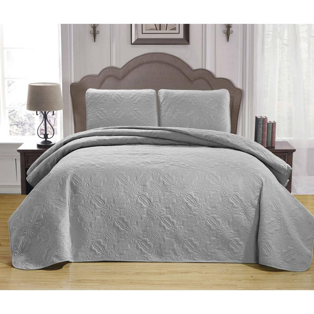 Carlotta Taupe Full/Queen Bedspread Set