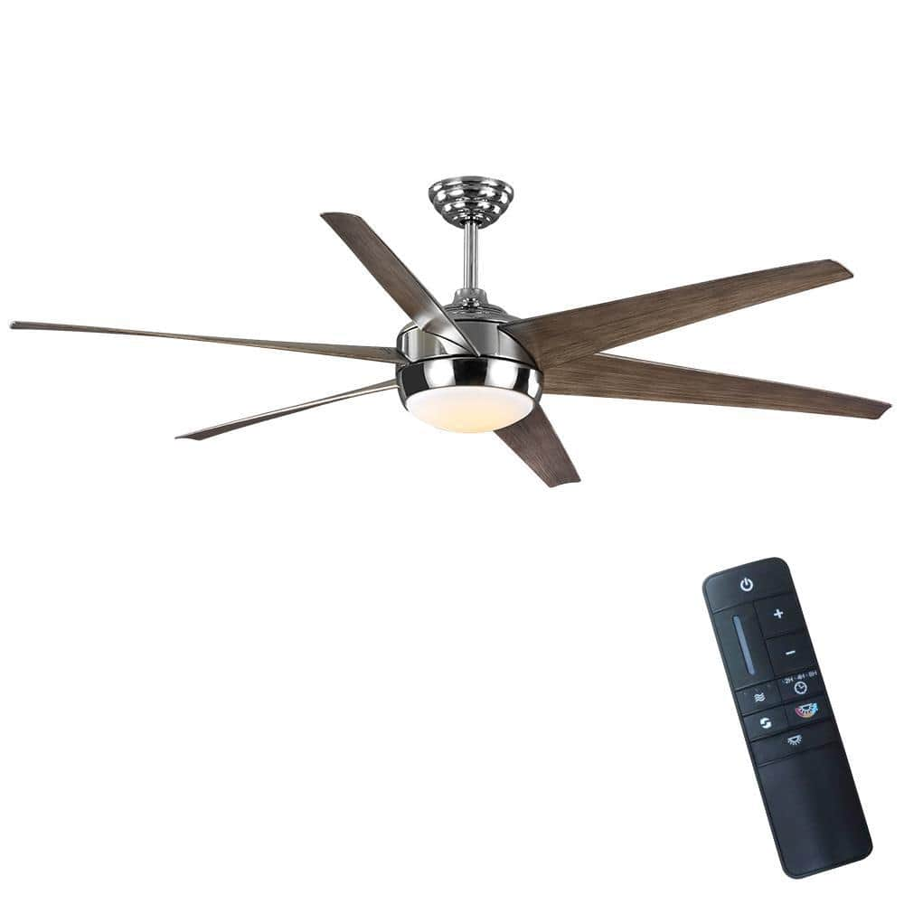 UPC 082392680091 product image for Windward 68 in. White Color Changing Integrated LED Polished Nickel Ceiling Fan  | upcitemdb.com