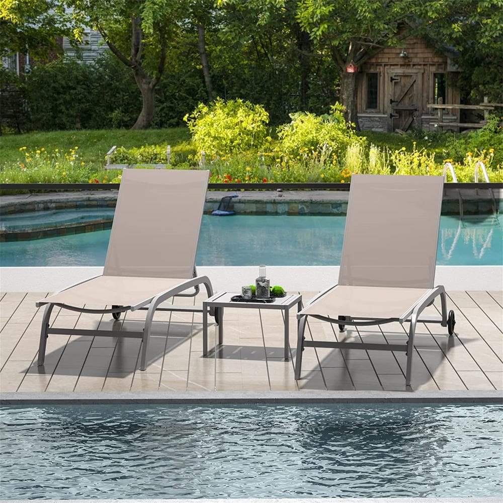 テーブル/チェア CHALLENGER OUTDOOR CHAIR Folding Outdoor Recliner Lounge Chair with Adjustable Canopy