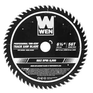 6.5 in. 56-Tooth Carbide-Tipped Thin-Kerf Professional ATAFR Track Saw Blade with PTFE Coating
