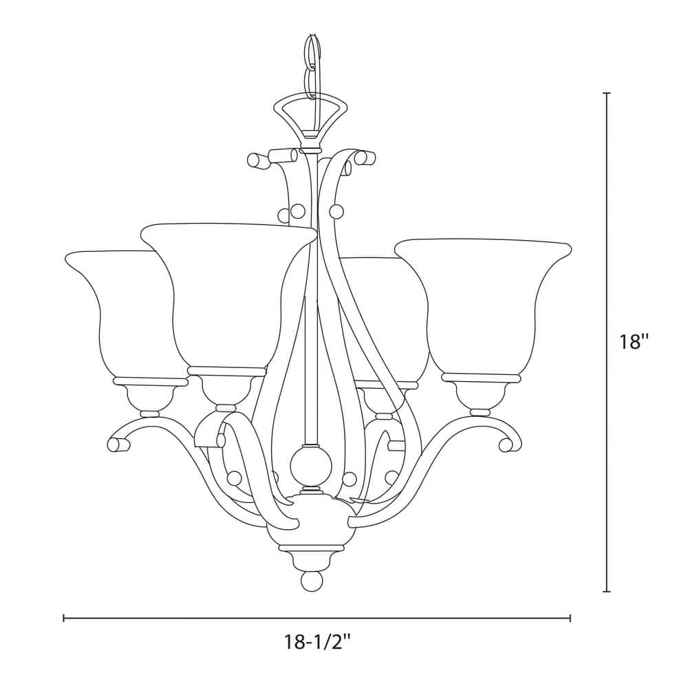 Monrovia Brushed Nickel Mini Chandelier with White Frosted Glass