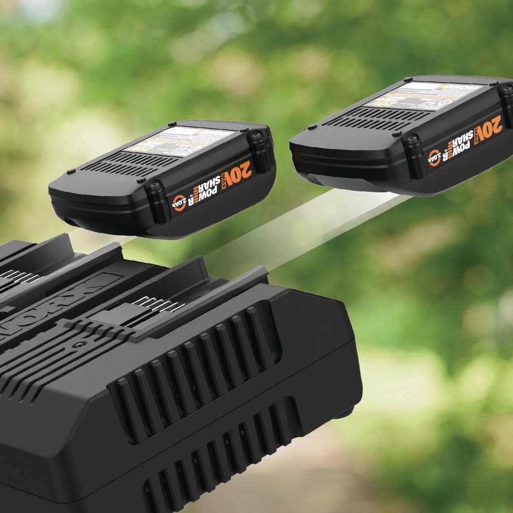 Worx WA3884 POWER SHARE 20-Volt Li-ion Power Share 1-Hour Dual Port Quick Charger POWER SHARE 20-Volt Li-ion Power Share 1-Hour Dual Port Quick Charger - 2