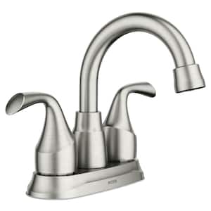 Idora 4 in. Centerset 2-Handle Bathroom Faucet in Spot Resist Brushed Nickel