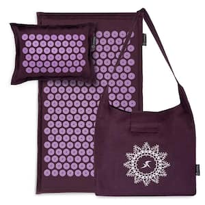 Royal Lilac 29 in. x 18 in. Ki Acupressure Mat and Pillow Set Back/Neck Pain Relief, Muscle Relaxation (3.63 sq. ft.)