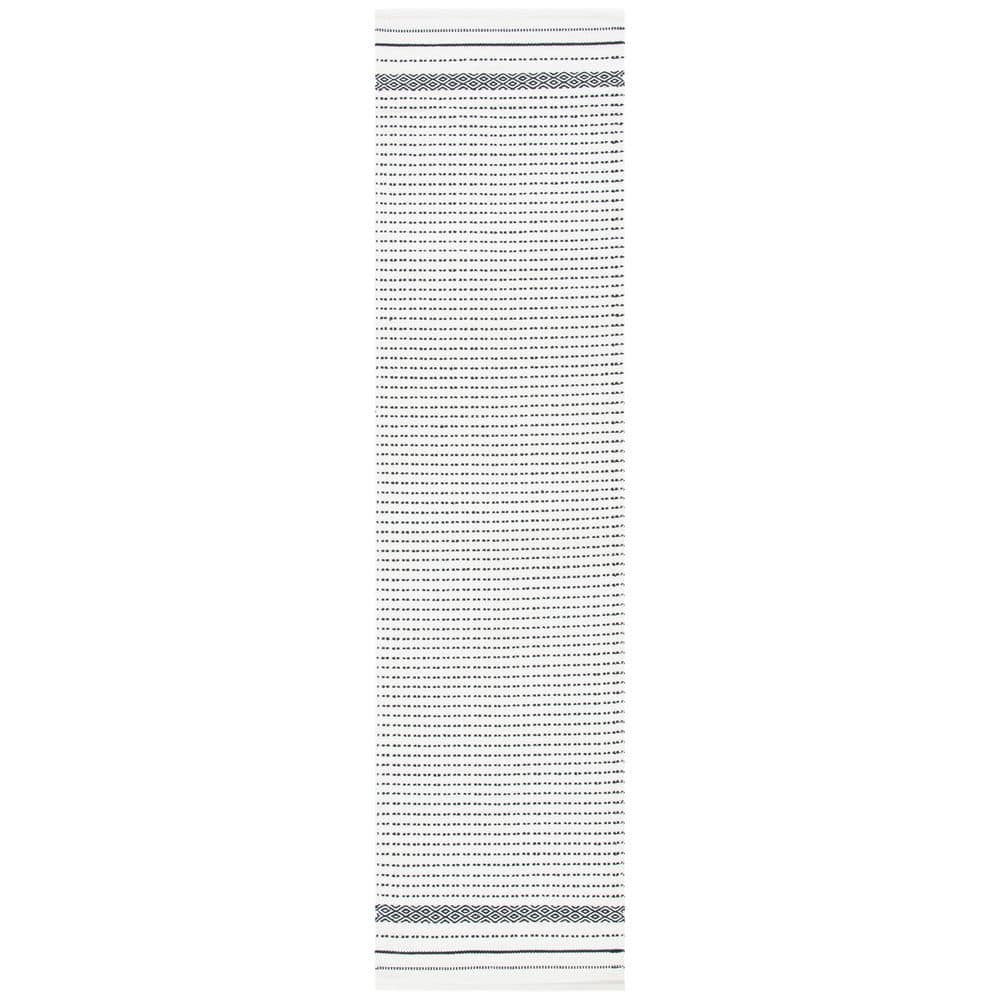 Ivory Flat Woven Handmade Wool Kilim Runner Rug
