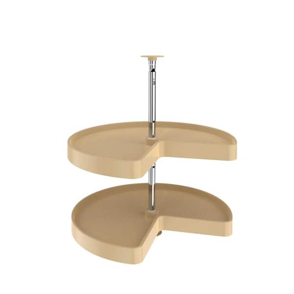 Rev-A-Shelf Polymer Kidney-Shaped 2-Shelf Lazy Susan for Corner Base Cabinets