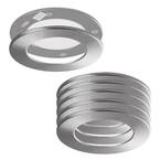 SPEX Lighting - 4 in. Round Brushed Nickel Trim for Slim Fixtures (6-Pack)