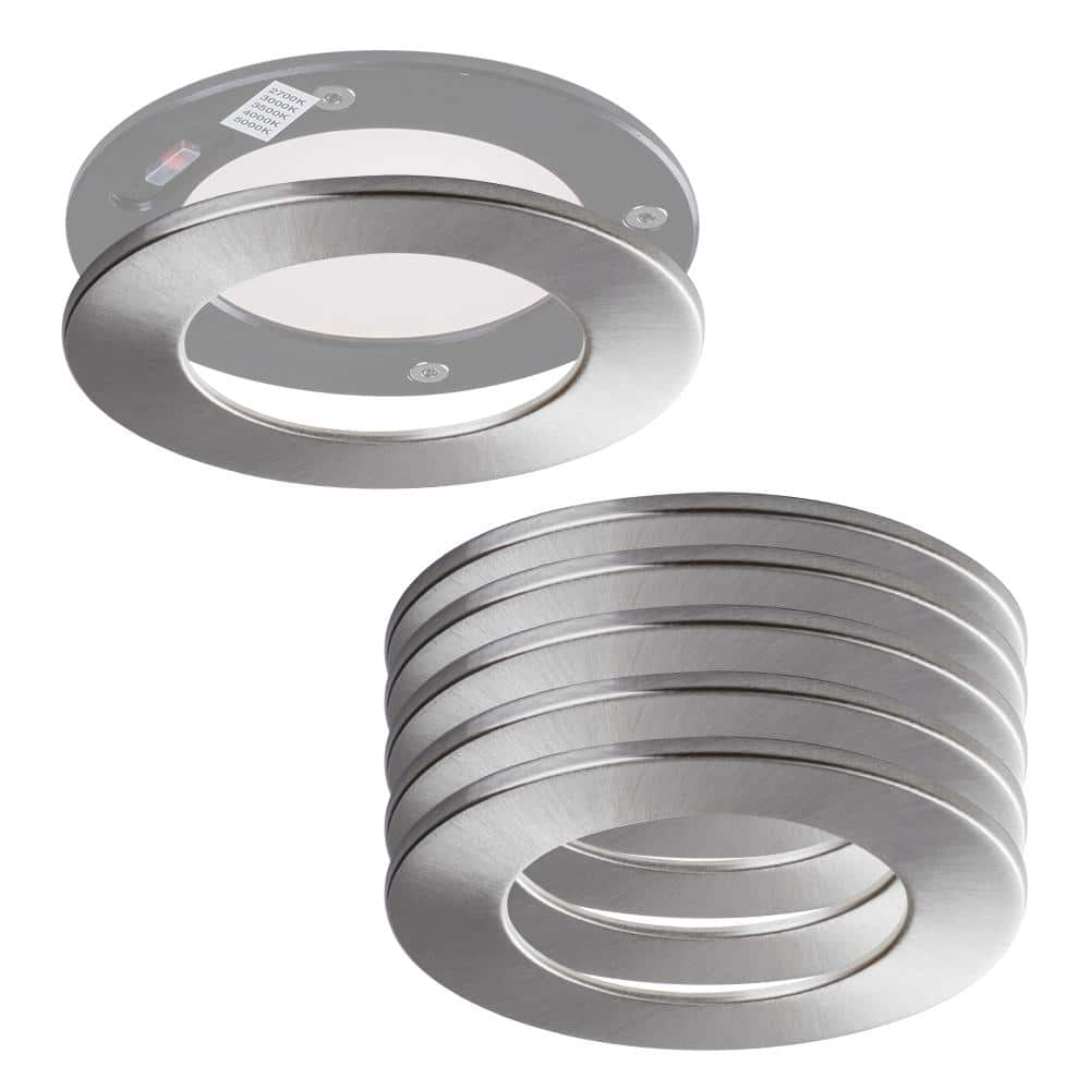 Liteline SPEX Lighting - 4 In. Round Brushed Nickel Trim For Slim ...