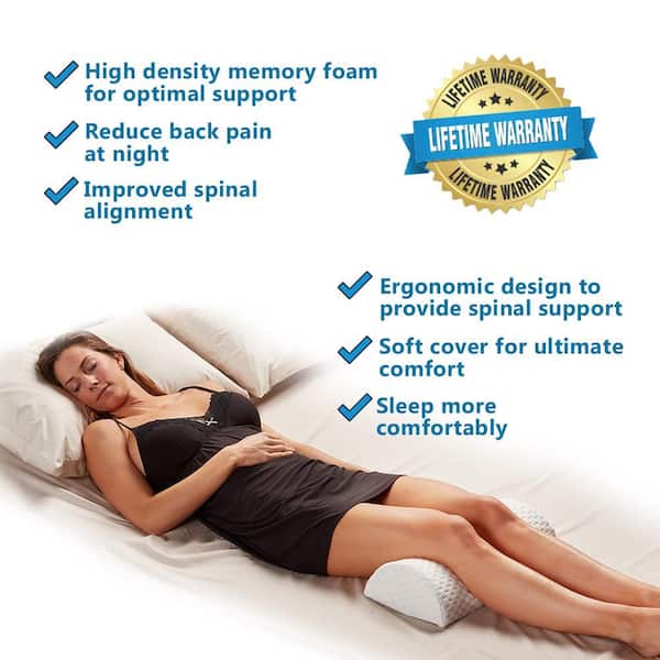 Premium Bamboo Knee Pillow for Sciatica Relief, Back Pain, Leg