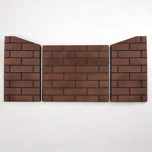 Sandstone Ceramic 3-Piece Fiber Brick Panel for 450 Series Outdoor Fireplace Insert