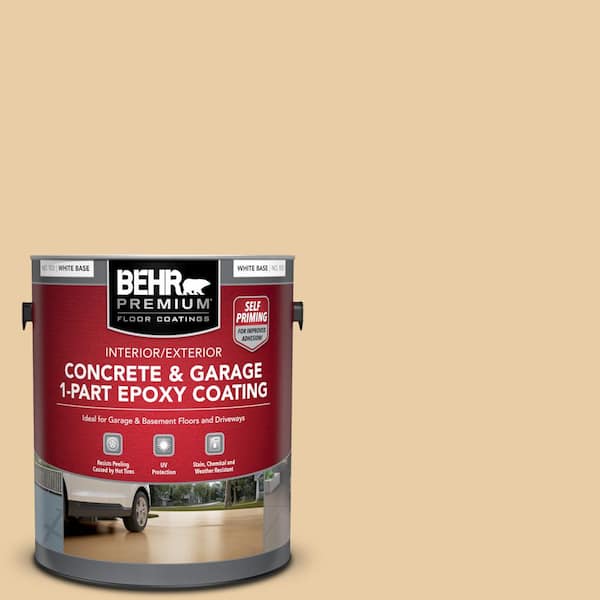 BEHR PREMIUM 1 gal. #PFC-21 Grain Self-Priming 1-Part Epoxy Satin Interior/Exterior Concrete and Garage Floor Paint